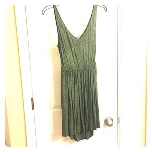 Open-back army green dress